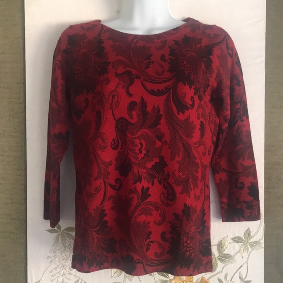 Merino wool red pullover sweater Talbots XS - Picture 6 of 7